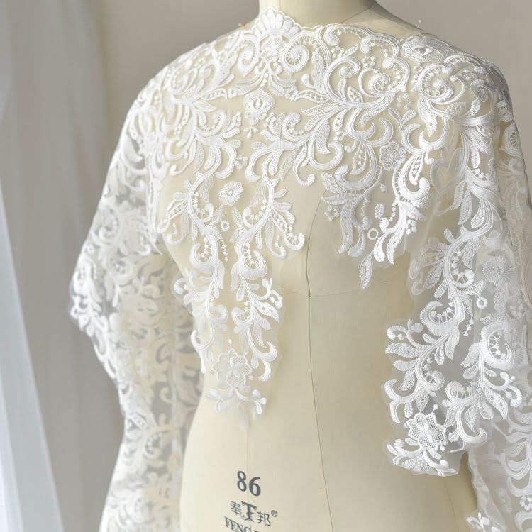 Embroidered Lace Trim: Elegant Bridal Wedding Decoration