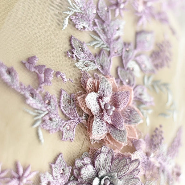 3D Flower Lace Applique: Gown & Dress Embellishment