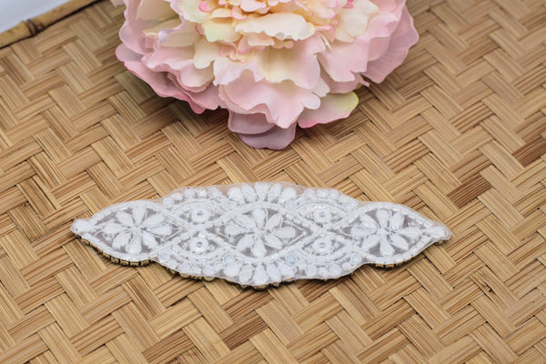 Rhinestone Bridal Applique: Iron-On Patch for Wedding Dress