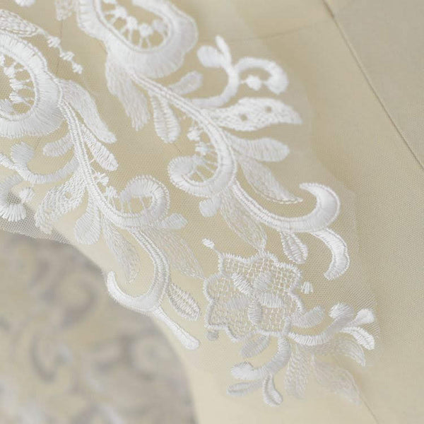 Embroidered Lace Trim: Elegant Bridal Wedding Decoration