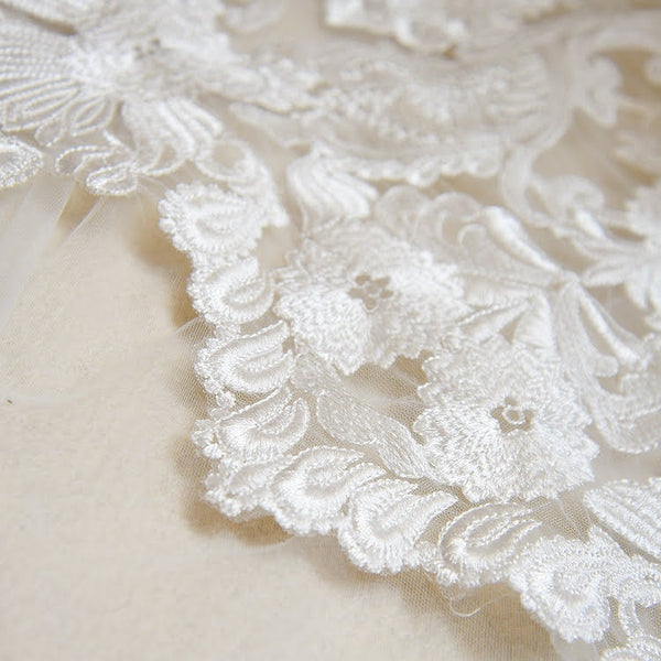 Bridal Lace Trim: Elegant Floral Scalloped Wedding Embellishments