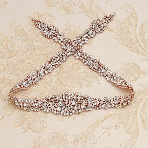 Rhinestone Bridal Applique: Iron-On Patch for Wedding Dress