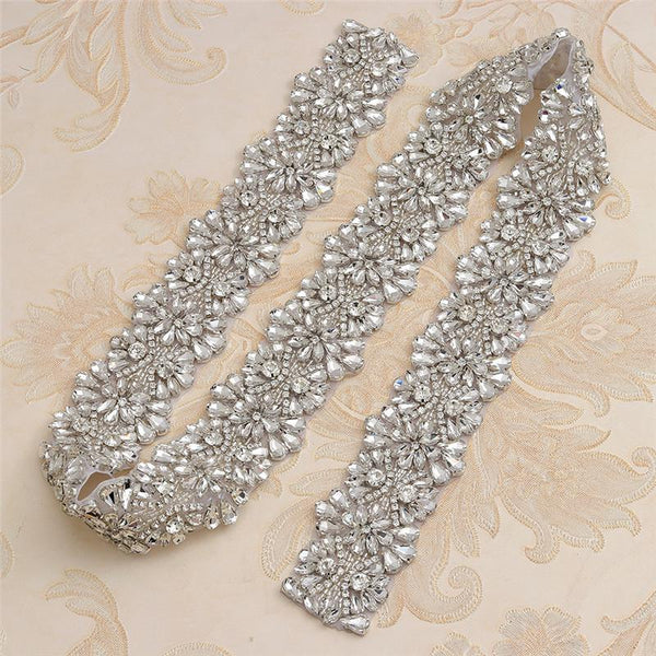 Bridal Rhinestone Trim: Sparkling Wedding Sash Belt Embellishment