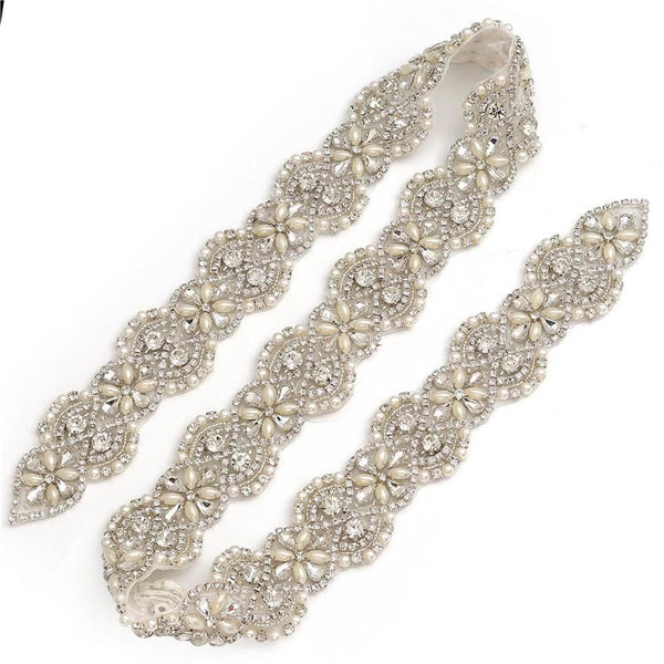 Rhinestone Bridal Applique: Iron-On Patch for Wedding Dress