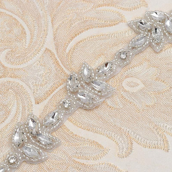 Rhinestone Bridal Trim: Sparkling Crystal Banding, Wedding Gown Embellishment