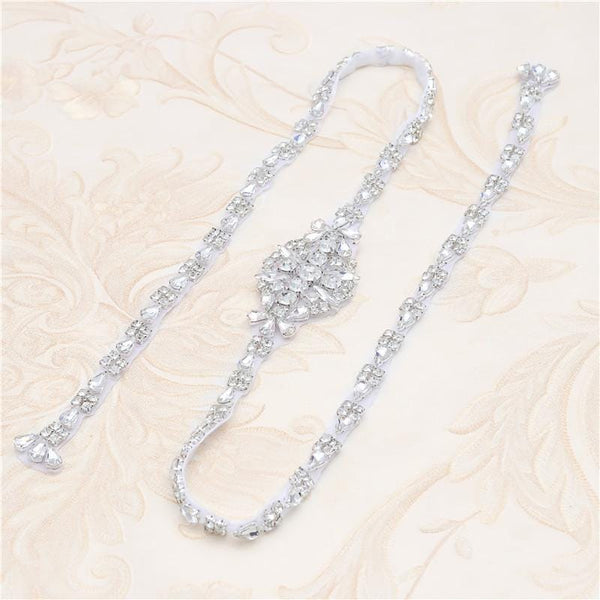 Rhinestone Bridal Applique: Iron-On Patch for Wedding Dress