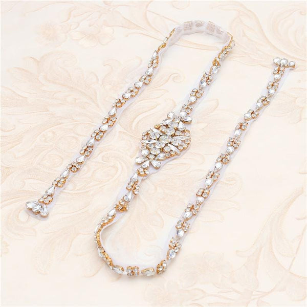 Rhinestone Bridal Applique: Iron-On Patch for Wedding Dress