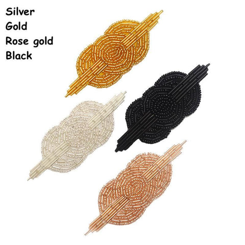 Rhinestone Bridal Applique: Iron-On Patch for Wedding Dress