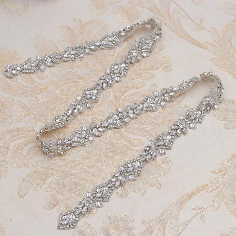 Sparkling Rhinestone Trim: Bridal Dress Crystal Banding