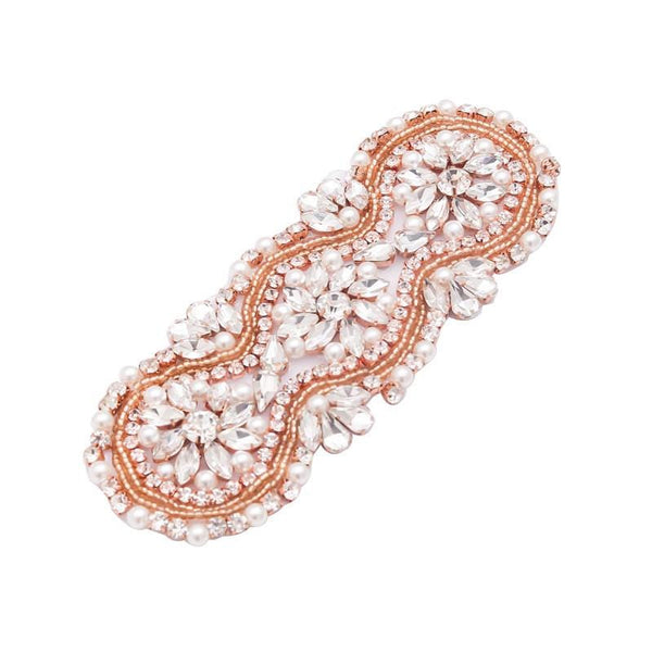 Rhinestone Bridal Applique: Iron-On Patch for Wedding Dress