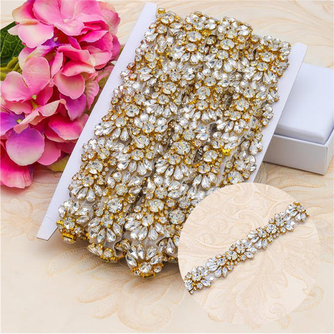 Sparkling Rhinestone Trim: Bridal Dress Crystal Banding