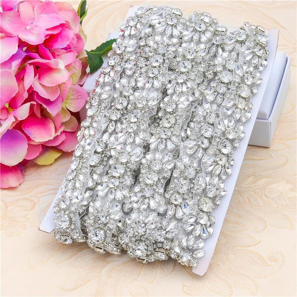 Sparkling Rhinestone Trim: Bridal Dress Crystal Banding