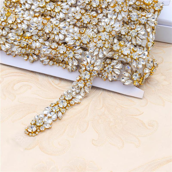 Sparkling Rhinestone Trim: Bridal Dress Crystal Banding