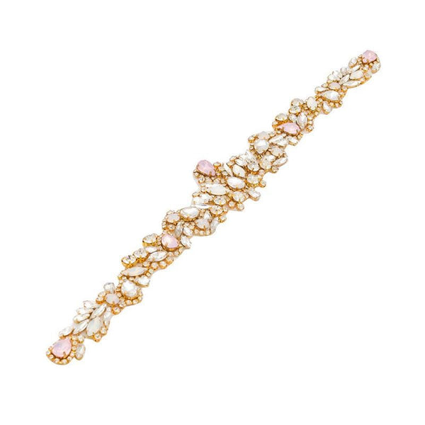 Rhinestone Bridal Applique: Iron-On Patch for Wedding Dress