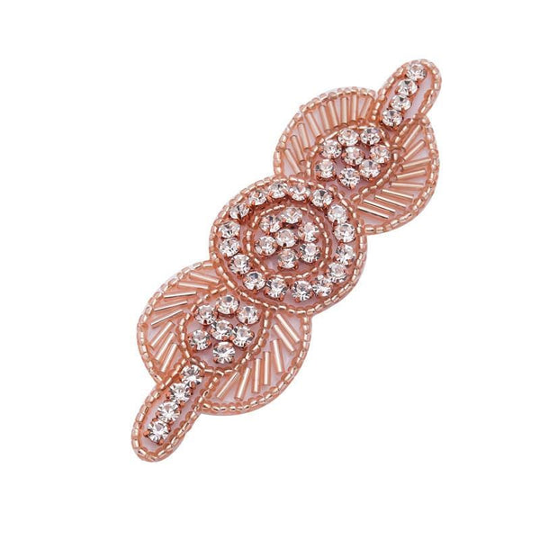 Rhinestone Bridal Applique: Iron-On Patch for Wedding Dress (10cm x 3cm)