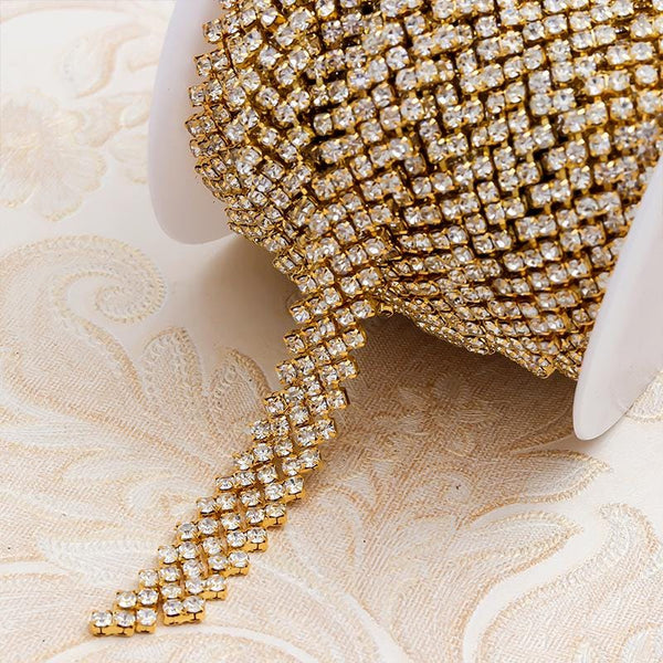 Rhinestone Bridal Dress Trim: Sparkling Wedding Sash Accessory