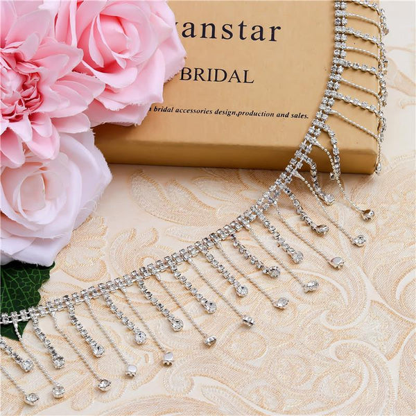 Sparkling Rhinestone Bridal Dress Trim: DIY Wedding Sash Embellishment