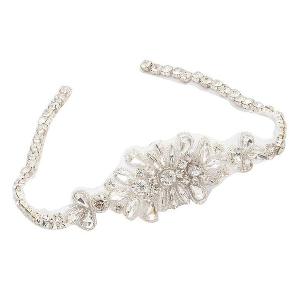 Rhinestone Bridal Applique: Iron-On Patch for Wedding Dress