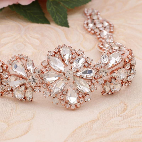 Rhinestone Bridal Applique: Iron-On Patch for Wedding Dress