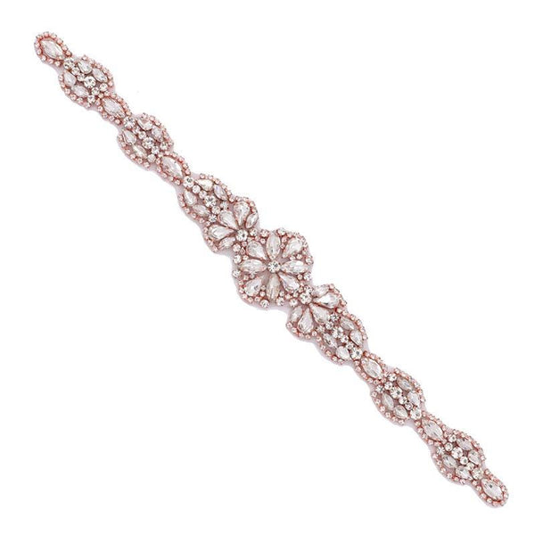 Rhinestone Bridal Applique: Iron-On Patch for Wedding Dress