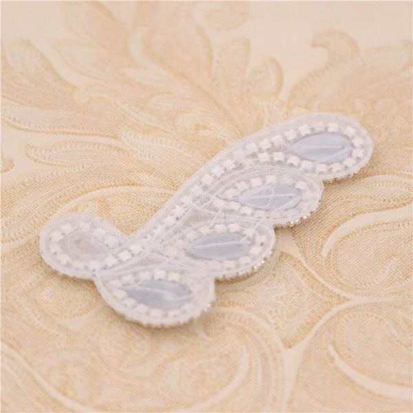 Rhinestone Bridal Applique: Iron-On Patch for Wedding Dress