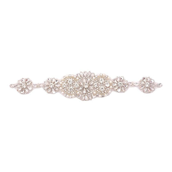 Rhinestone Bridal Applique: Iron-On Patch for Wedding Dress