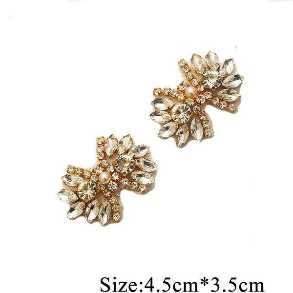 Rhinestone Bridal Applique: Iron-On Patch for Wedding Dress