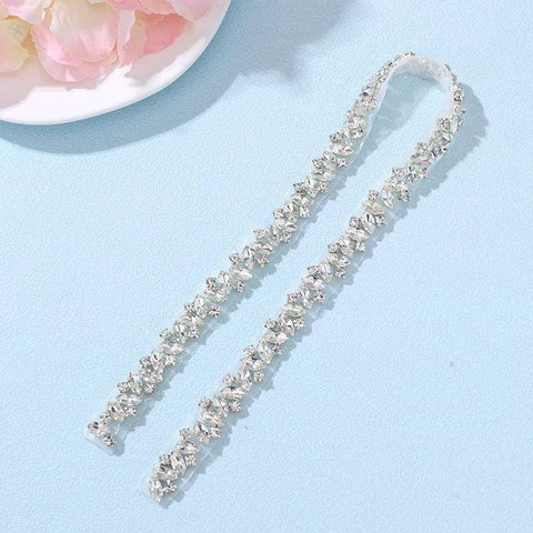 Rhinestone Bridal Applique: Iron-On Patch for Wedding Dress