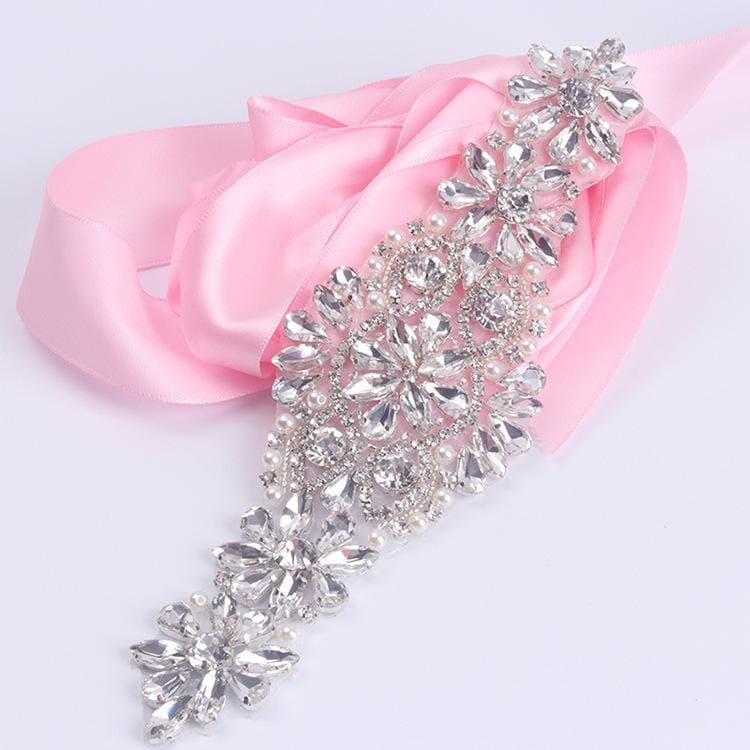 Rhinestone Bridal Applique: Iron-On Patch for Wedding Dress