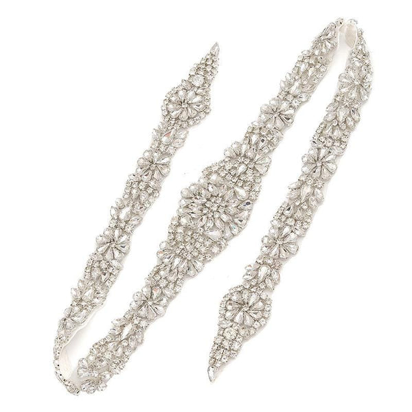 Rhinestone Bridal Applique: Iron-On Patch for Wedding Dress