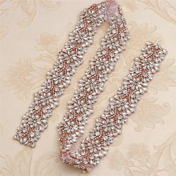 Bridal Rhinestone Trim: Sparkling Wedding Sash Belt Embellishment