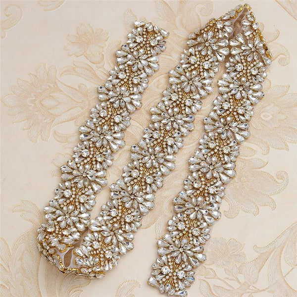 Bridal Rhinestone Trim: Sparkling Wedding Sash Belt Embellishment