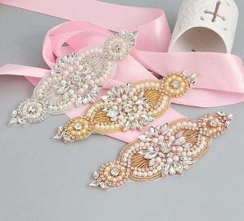 Rhinestone Bridal Applique: Iron-On Patch for Wedding Dress