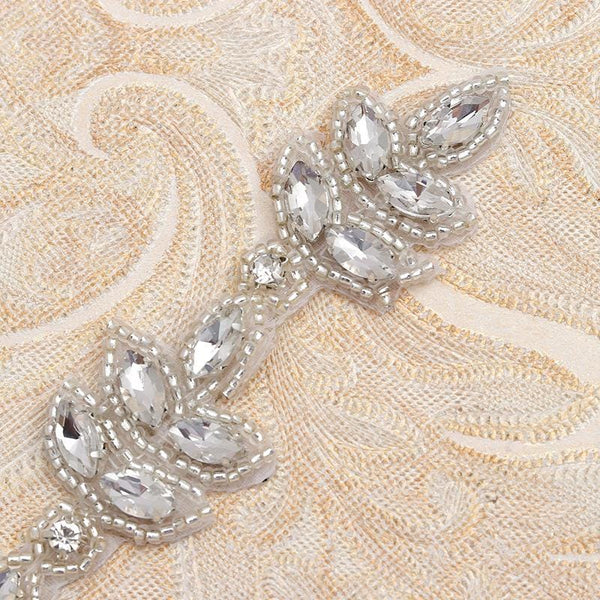 Rhinestone Bridal Trim: Sparkling Crystal Banding, Wedding Gown Embellishment