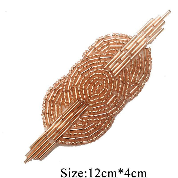 Rhinestone Bridal Applique: Iron-On Patch for Wedding Dress