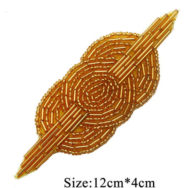 Rhinestone Bridal Applique: Iron-On Patch for Wedding Dress