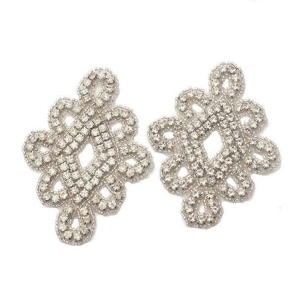 Rhinestone Bridal Applique: Iron-On Patch for Wedding Dress