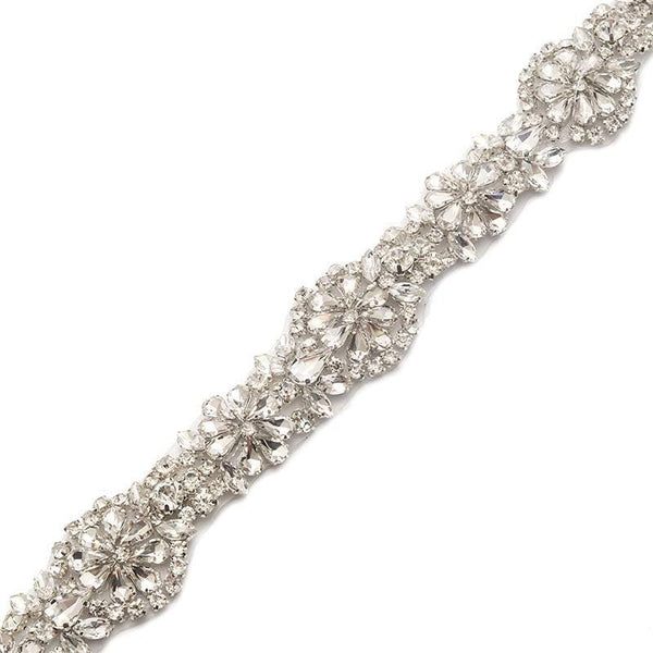 Rhinestone Bridal Dress Trim: Sparkling Wedding Sash Embellishment