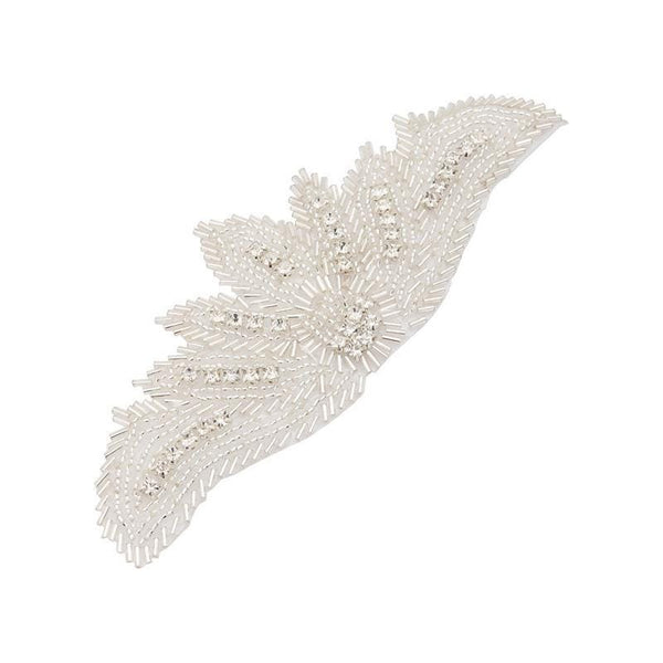 Rhinestone Bridal Applique: Iron-On Patch for Wedding Dress