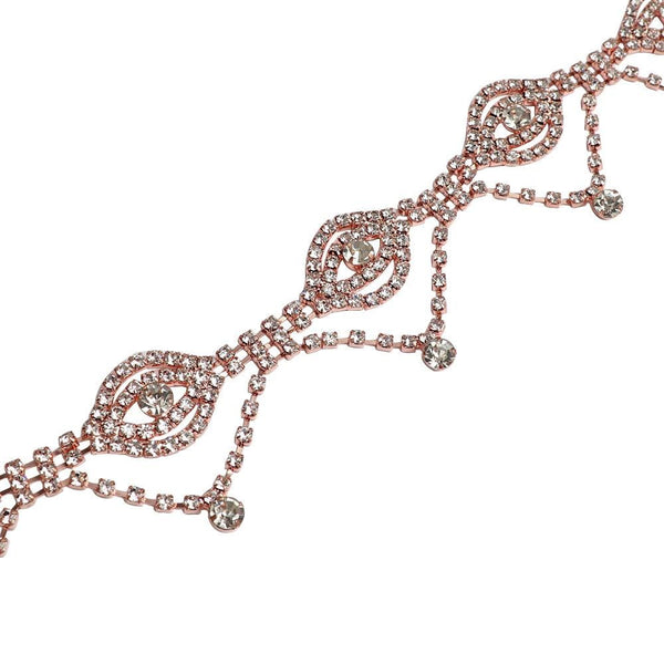 Sparkling Rhinestone Trim: Bridal Dress Belt Embellishment - 2 in Wide