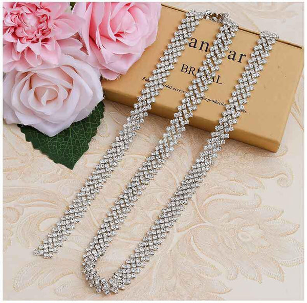 Rhinestone Bridal Dress Trim: Sparkling Wedding Sash Accessory