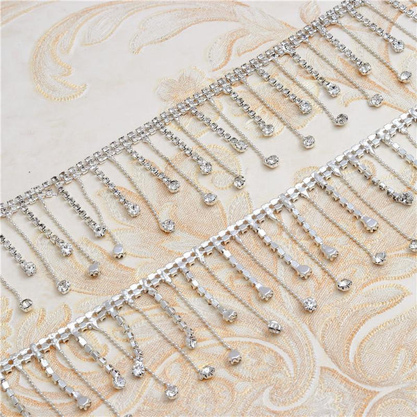 Sparkling Rhinestone Bridal Dress Trim: DIY Wedding Sash Embellishment