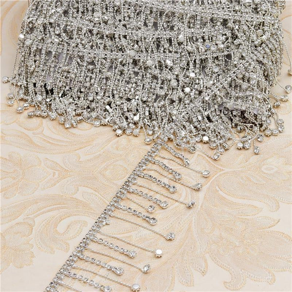 Sparkling Rhinestone Bridal Dress Trim: DIY Wedding Sash Embellishment