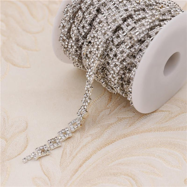Sparkling Rhinestone Trim: Bridal Dress Crystal Banding, Wedding Gown Embellishment