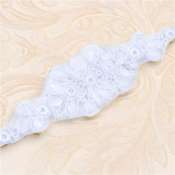 Rhinestone Bridal Applique: Iron-On Patch for Wedding Dress