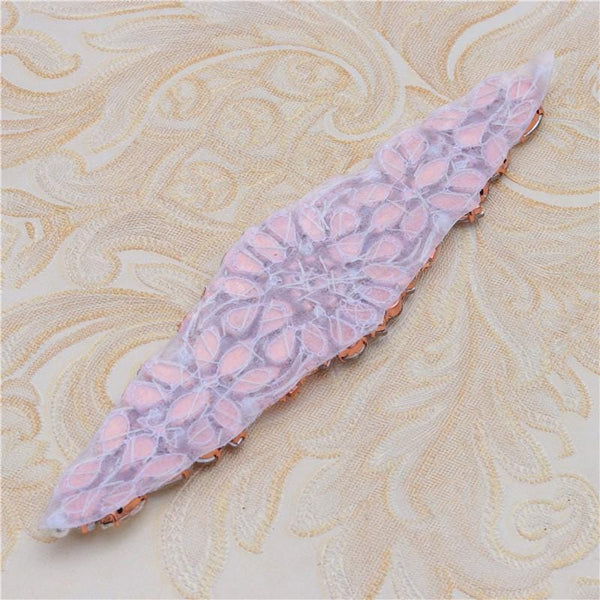 Rhinestone Bridal Applique: Iron-On Patch for Wedding Dress