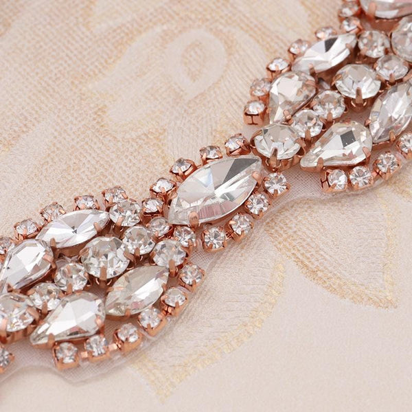 Rhinestone Bridal Applique: Iron-On Patch for Wedding Dress