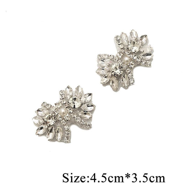 Rhinestone Bridal Applique: Iron-On Patch for Wedding Dress