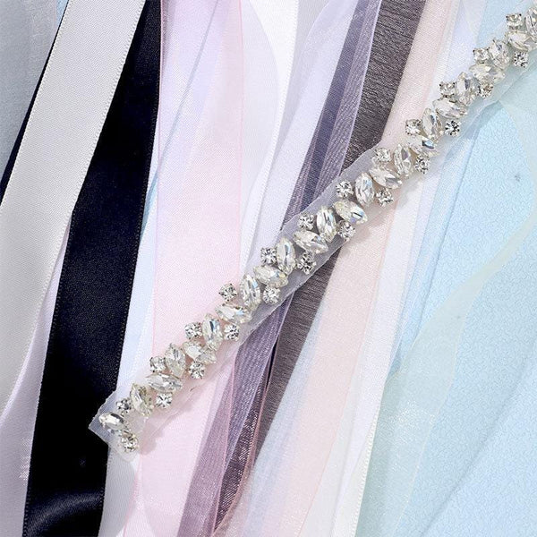 Rhinestone Bridal Applique: Iron-On Patch for Wedding Dress