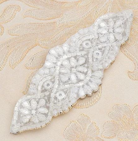 Rhinestone Bridal Applique: Iron-On Patch for Wedding Dress